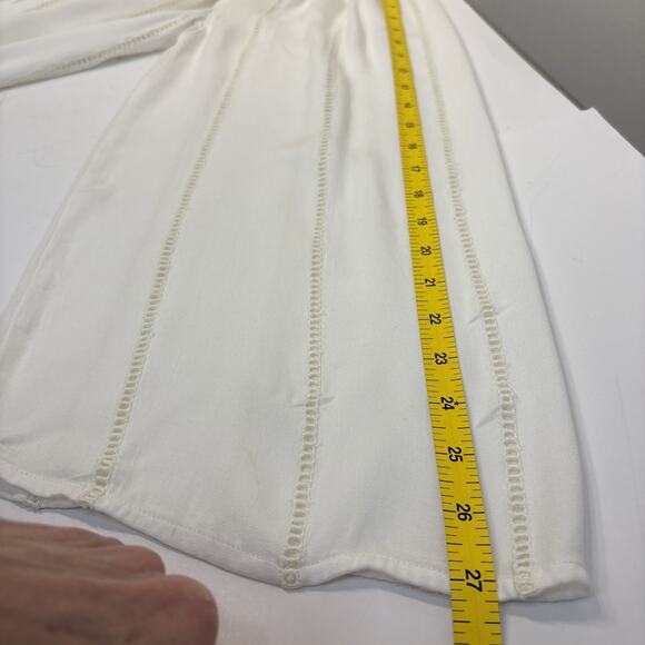 Frame Balloon Sleeve Boho Fairy Peasant Blouse Insertion Lace Detail M - Picture 5 of 7